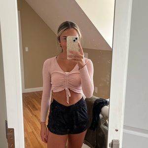 ruched crop top